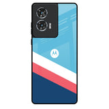 Pink & White Stripes Motorola Edge 50 Fusion 5G Glass Back Cover Online