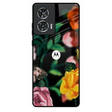 Flowers & Butterfly Motorola Edge 50 Fusion 5G Glass Back Cover Online