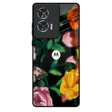 Flowers & Butterfly Motorola Edge 50 Fusion 5G Glass Back Cover Online