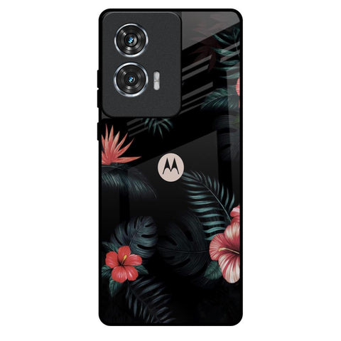 Tropical Art Flower Motorola Edge 50 Fusion 5G Glass Back Cover Online