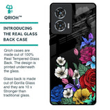 Rose Flower Bunch Art Glass Case for Motorola Edge 50 Fusion 5G