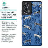 Blue Cheetah Glass Case for Motorola Edge 50 Fusion 5G