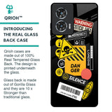 Danger Signs Glass Case for Motorola Edge 50 Fusion 5G