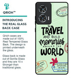 Travel Stamps Glass Case for Motorola Edge 50 Fusion 5G