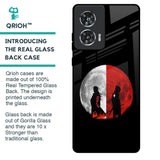 Anime Red Moon Glass Case for Motorola Edge 50 Fusion 5G