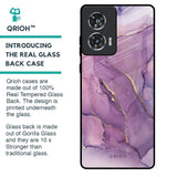 Purple Gold Marble Glass Case for Motorola Edge 50 Fusion 5G