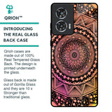 Floral Mandala Glass Case for Motorola Edge 50 Fusion 5G