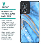 Vibrant Blue Marble Glass Case for Motorola Edge 50 Fusion 5G