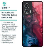 Blue & Red Smoke Glass Case for Motorola Edge 50 Fusion 5G
