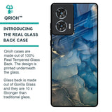 Blue Cool Marble Glass Case for Motorola Edge 50 Fusion 5G