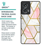 Geometrical Marble Glass Case for Motorola Edge 50 Fusion 5G