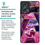 Electroplated Geometric Marble Glass Case for Motorola Edge 50 Fusion 5G