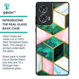 Seamless Green Marble Glass Case for Motorola Edge 50 Fusion 5G