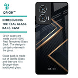 Sleek Golden & Navy Glass Case for Motorola Edge 50 Fusion 5G