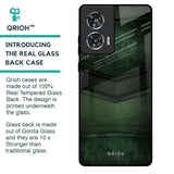 Green Leather Glass Case for Motorola Edge 50 Fusion 5G