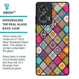 Multicolor Mandala Glass Case for Motorola Edge 50 Fusion 5G