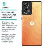 Orange Curve Pattern Glass Case for Motorola Edge 50 Fusion 5G