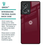 Classic Burgundy Glass Case for Motorola Edge 50 Fusion 5G