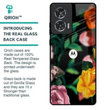 Flowers & Butterfly Glass Case for Motorola Edge 50 Fusion 5G