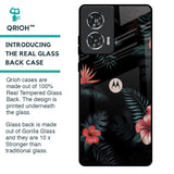 Tropical Art Flower Glass Case for Motorola Edge 50 Fusion 5G