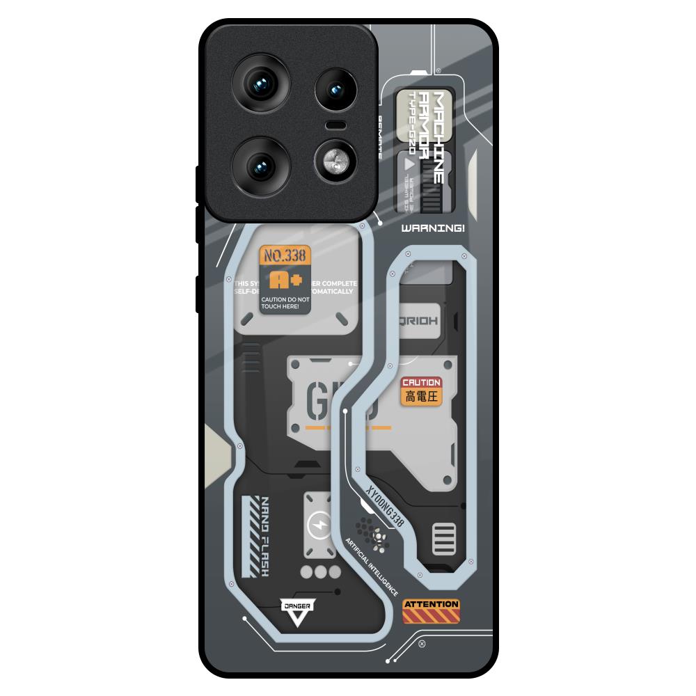 Retro Futuristic Motorola Edge 50 Pro 5G Glass Back Cover Online