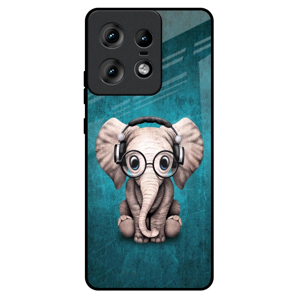 Adorable Baby Elephant Motorola Edge 50 Pro 5G Glass Back Cover Online