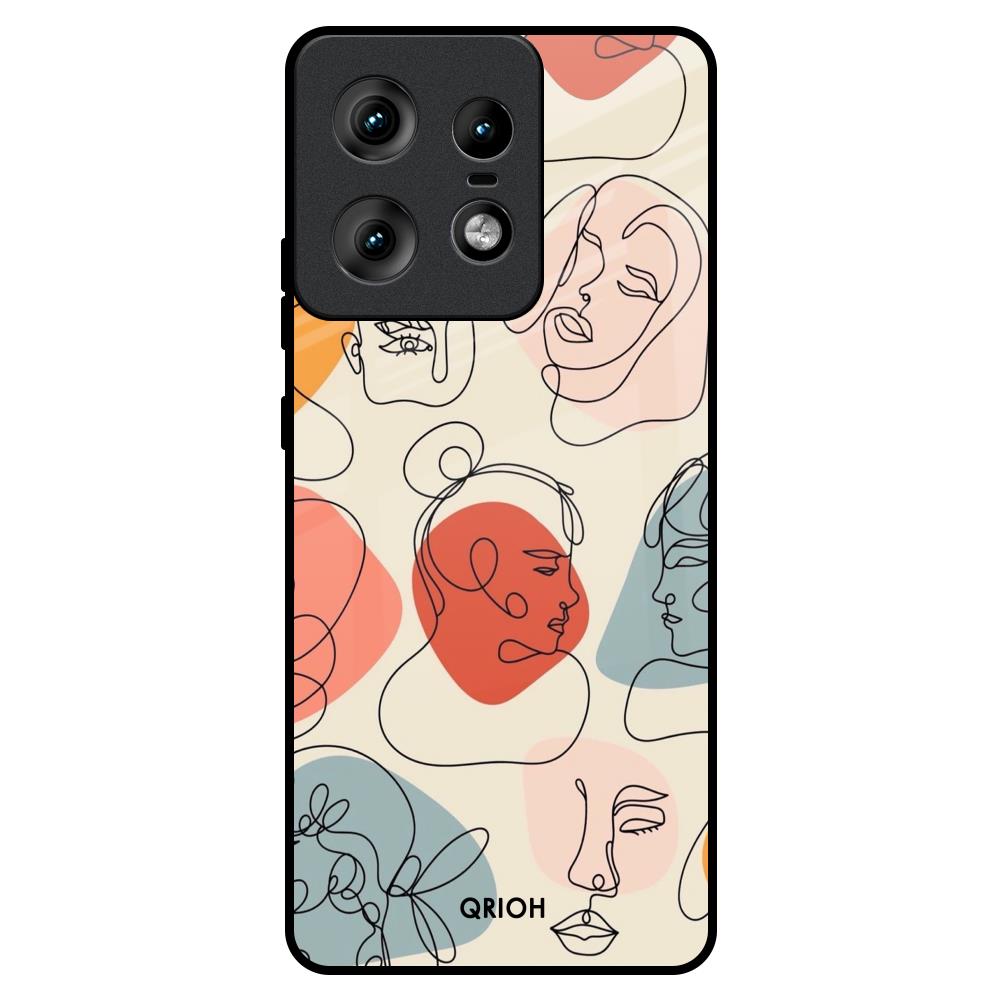 Abstract Faces Motorola Edge 50 Pro 5G Glass Back Cover Online