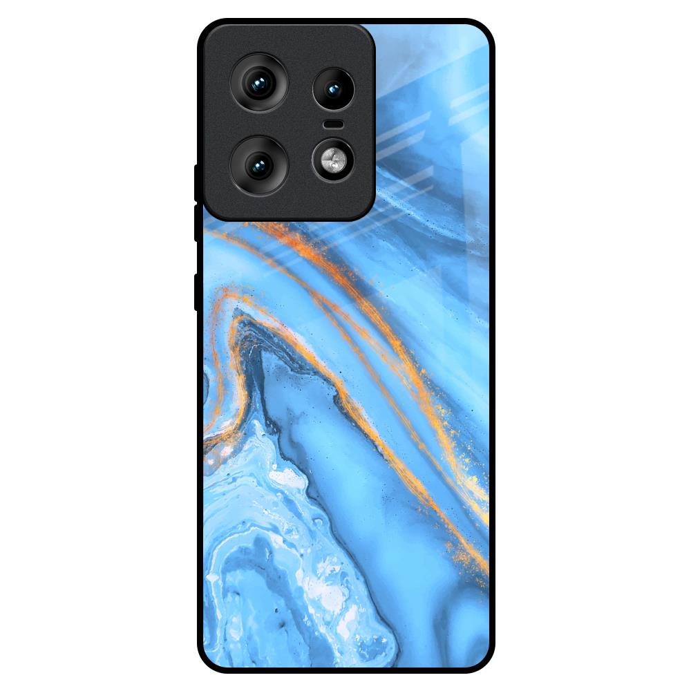 Vibrant Blue Marble Motorola Edge 50 Pro 5G Glass Back Cover Online
