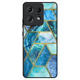 Turquoise Geometrical Marble Motorola Edge 50 Pro 5G Glass Back Cover Online
