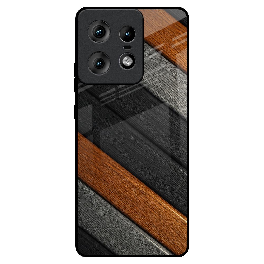 Tri Color Wood Motorola Edge 50 Pro 5G Glass Back Cover Online