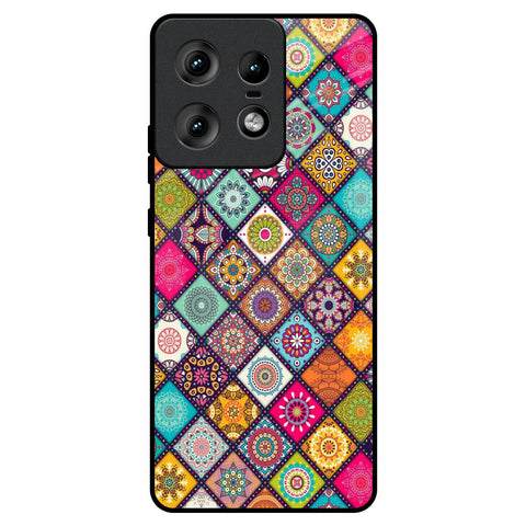 Multicolor Mandala Motorola Edge 50 Pro 5G Glass Back Cover Online