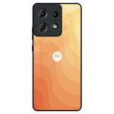 Orange Curve Pattern Motorola Edge 50 Pro 5G Glass Back Cover Online
