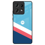 Pink & White Stripes Motorola Edge 50 Pro 5G Glass Back Cover Online