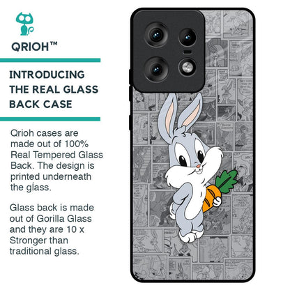 Cute Baby Bunny Glass Case for Motorola Edge 50 Pro 5G