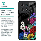 Rose Flower Bunch Art Glass Case for Motorola Edge 50 Pro 5G