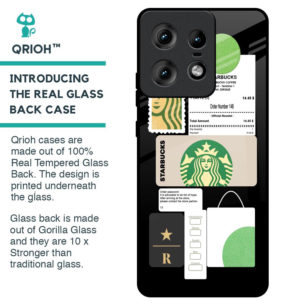 Coffee Latte Glass Case for Motorola Edge 50 Pro 5G