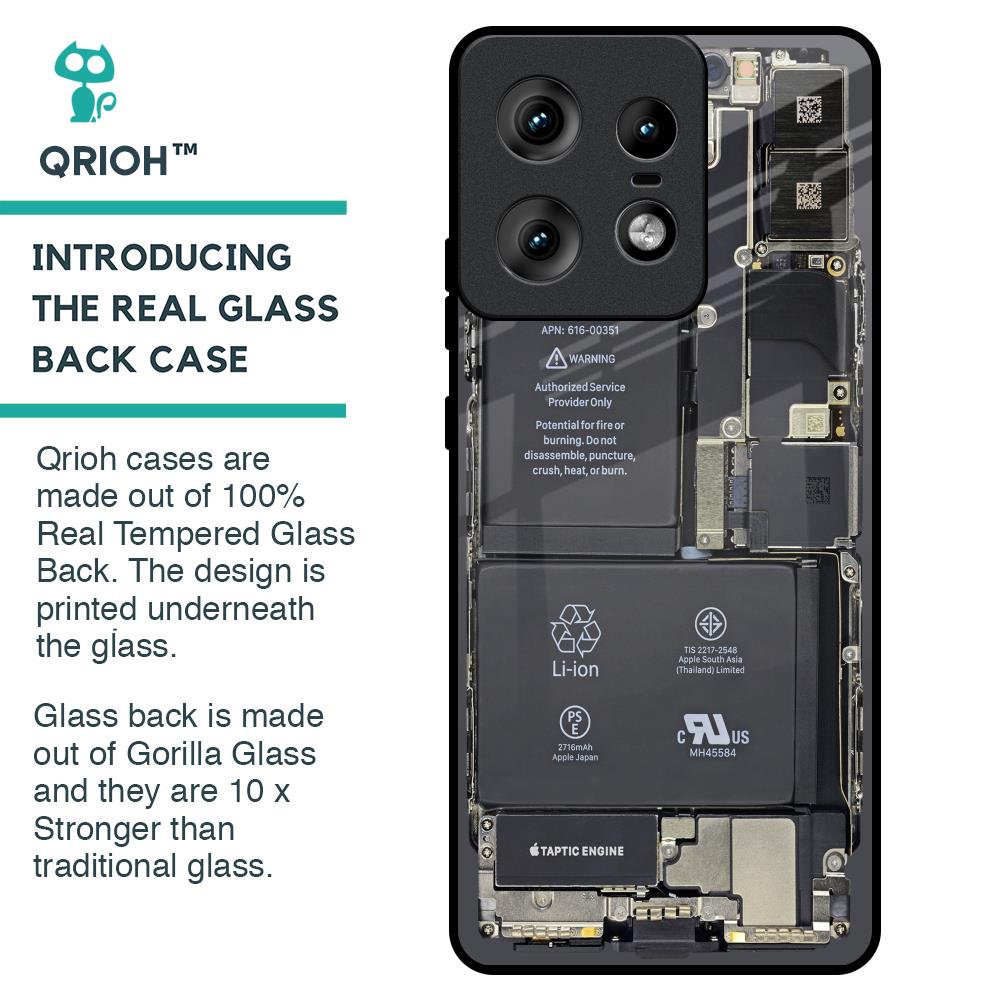 Skeleton Inside Glass Case for Motorola Edge 50 Pro 5G