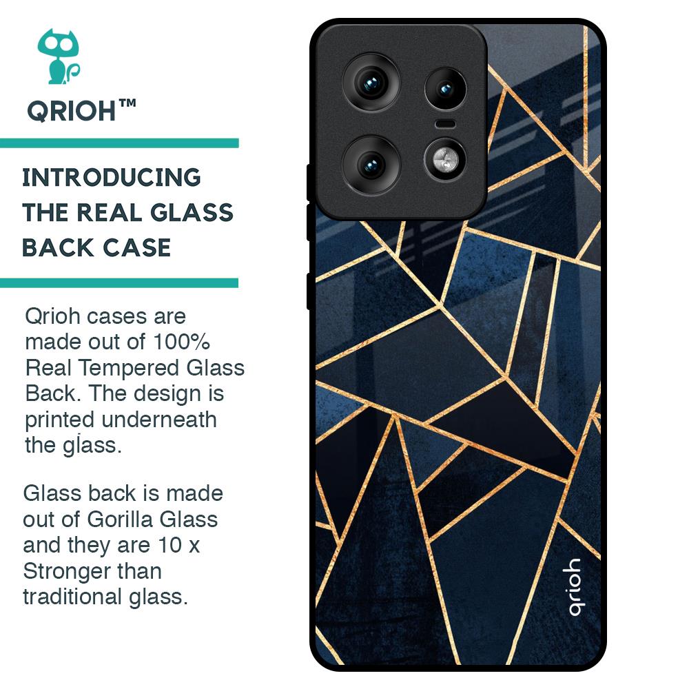 Abstract Tiles Glass Case for Motorola Edge 50 Pro 5G