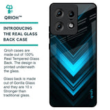 Vertical Blue Arrow Glass Case For Motorola Edge 50 Pro 5G