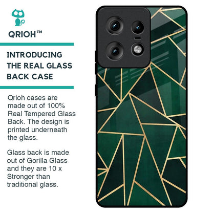 Abstract Green Glass Case For Motorola Edge 50 Pro 5G