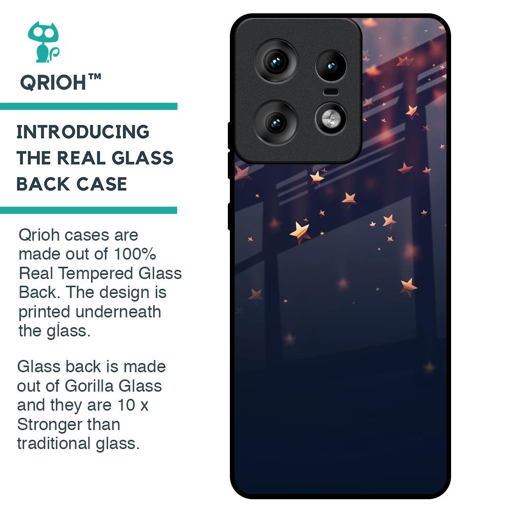 Falling Stars Glass Case For Motorola Edge 50 Pro 5G