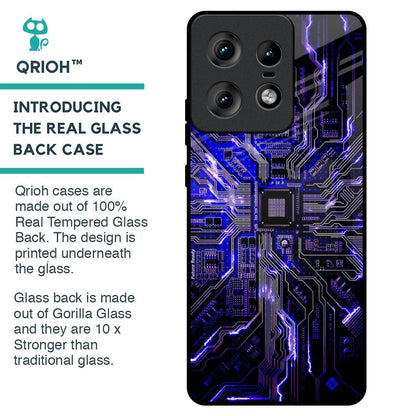 Techno Color Pattern Glass Case For Motorola Edge 50 Pro 5G