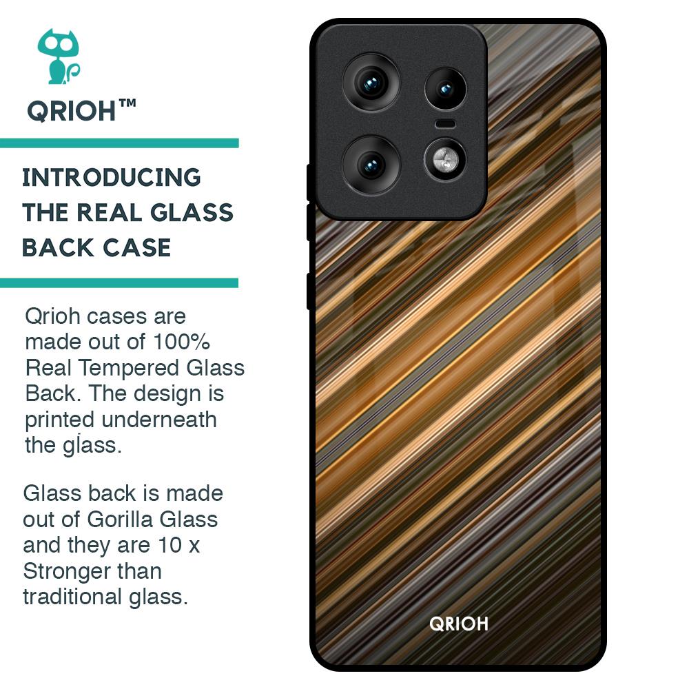 Diagonal Slash Pattern Glass Case for Motorola Edge 50 Pro 5G