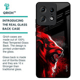 Red Angry Lion Glass Case for Motorola Edge 50 Pro 5G
