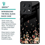 Floating Floral Print Glass Case for Motorola Edge 50 Pro 5G