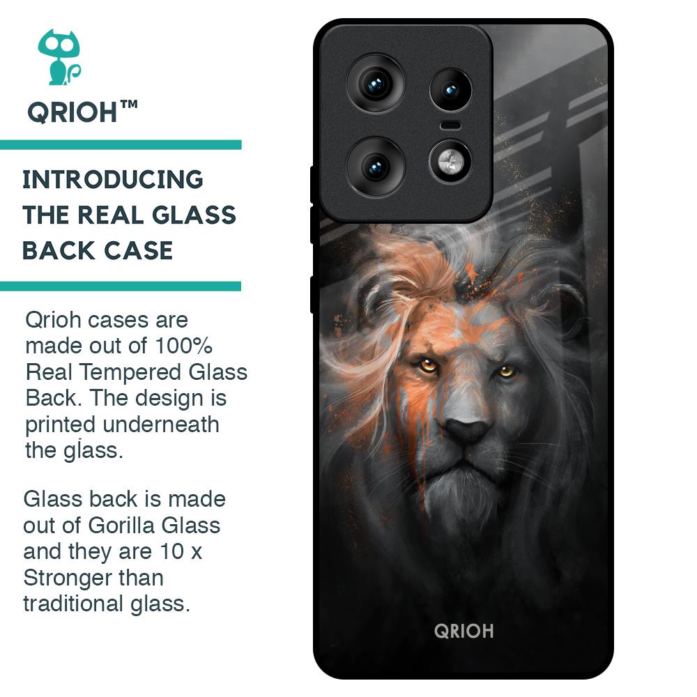 Devil Lion Glass Case for Motorola Edge 50 Pro 5G