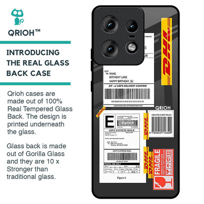 Cool Barcode Label Glass Case For Motorola Edge 50 Pro 5G