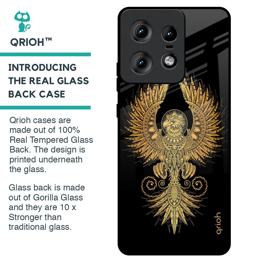 Mythical Phoenix Art Glass Case for Motorola Edge 50 Pro 5G