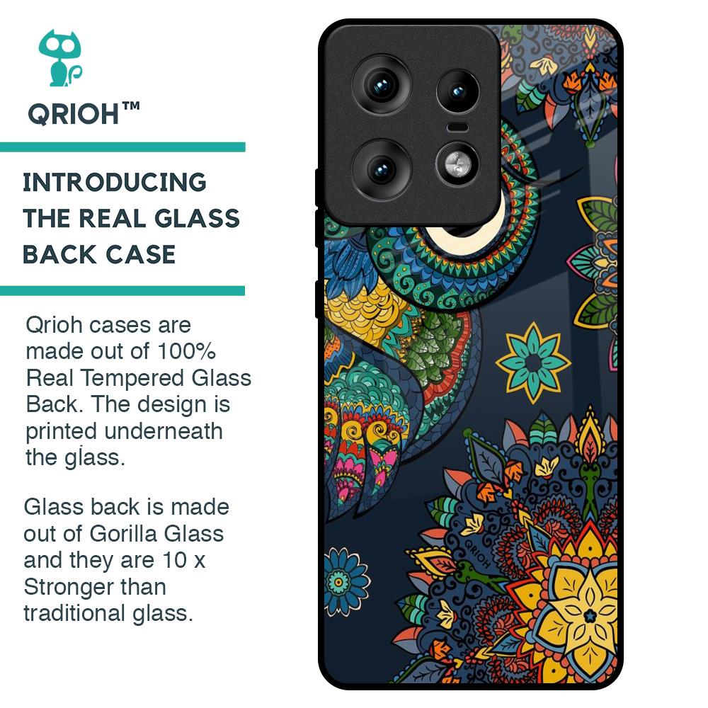 Owl Art Glass Case for Motorola Edge 50 Pro 5G