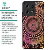 Floral Mandala Glass Case for Motorola Edge 50 Pro 5G